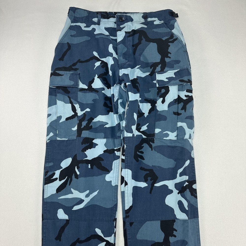 Vintage Propper BDU Pants Mens Medium Regular Blue Camo Cargo Combat Trouser 90s